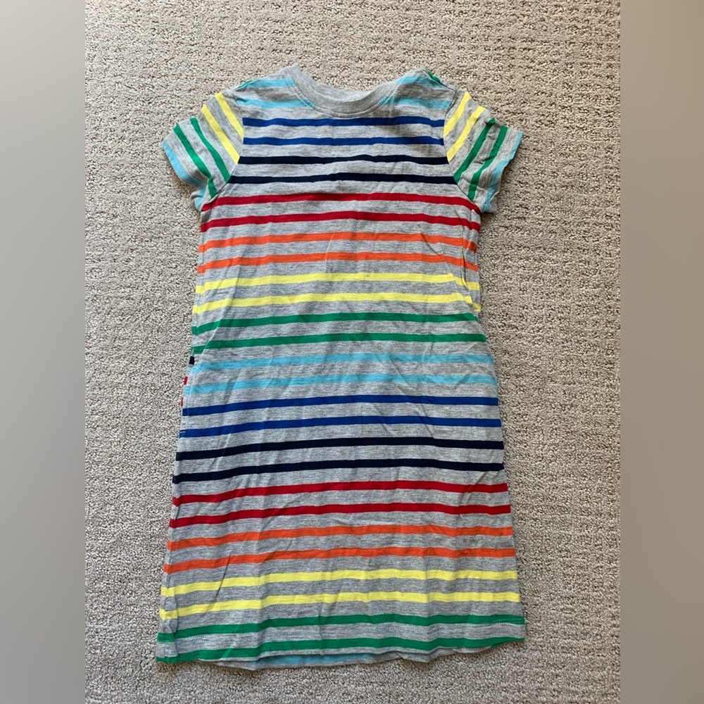 Rainbow t-shirt dress from Primary size 8/9